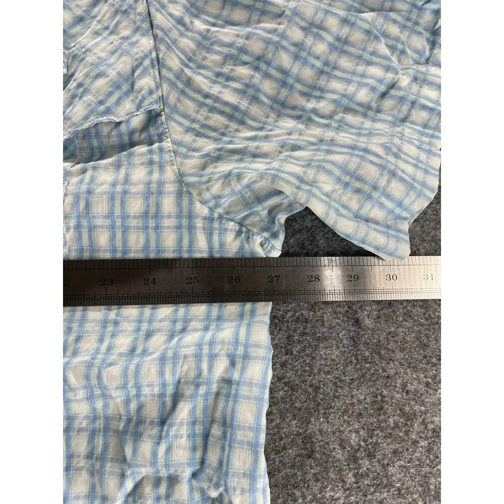 Magellan Outdoors Blue Plaid Short Sleeve Button up Shirt Men's Size 2XL
